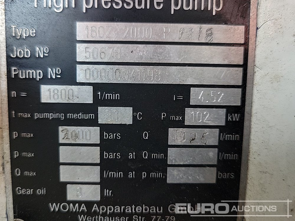 משאבת מים Woma Twin Axle Water Pump, Perkins Engine, Height Adjustable Drawbar: תמונה 29