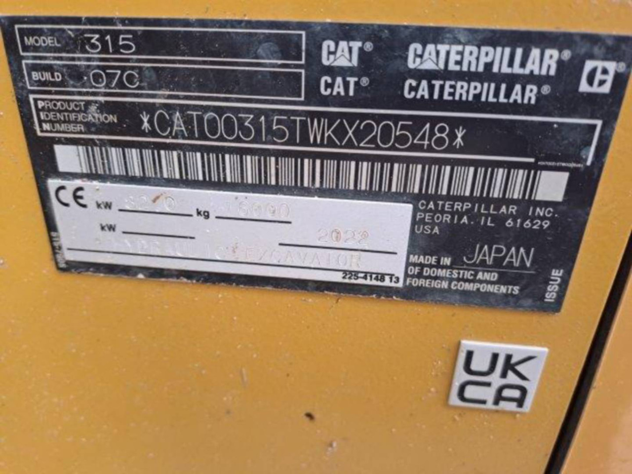 CAT 315 - מחפר סורק: תמונה 5 CAT 315 - מחפר סורק: תמונה 5