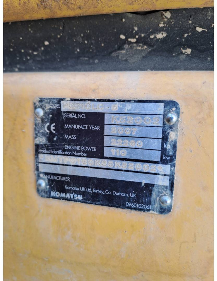 מחפר סורק KOMATSU PC210LC: תמונה 6