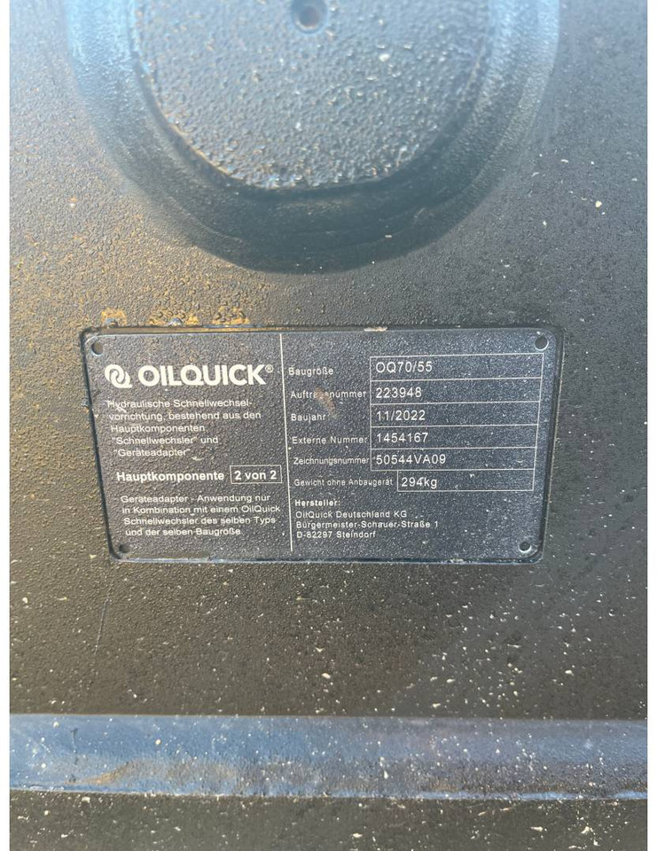 OILQUICK DEUTSCHLAND GMBH OQ70/55 - מצמד מהיר עבור מכונת בנייה: תמונה 3 OILQUICK DEUTSCHLAND GMBH OQ70/55 - מצמד מהיר עבור מכונת בנייה: תמונה 3
