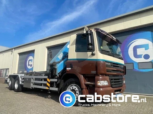 DAF CF 85.340 6X2 Euro 3 - Haakarm containersystem - Hooklift - Abrollkipper - Year 2004 - HMF 1680-K2 Crane - Grua - Ladekran - Autolaadkraan - משאית הרמת וו, משאית מנוף: תמונה 4 DAF CF 85.340 6X2 Euro 3 - Haakarm containersystem - Hooklift - Abrollkipper - Year 2004 - HMF 1680-K2 Crane - Grua - Ladekran - Autolaadkraan - משאית הרמת וו, משאית מנוף: תמונה 4