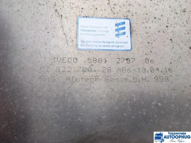 Iveco Brændstoftank Oem No : 5801279706 - מכל דלק עבור משאית: תמונה 1 Iveco Brændstoftank Oem No : 5801279706 - מכל דלק עבור משאית: תמונה 1