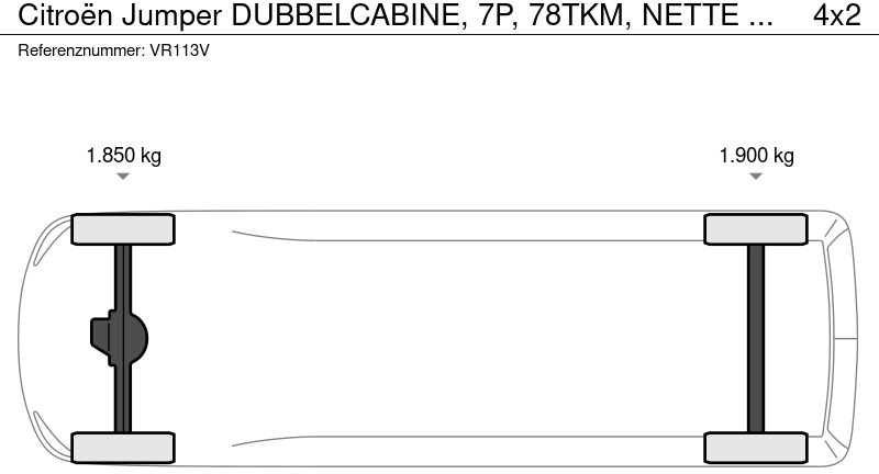 טנדר, כלי רכב מסחרי קומבי Citroën Jumper DUBBELCABINE, 7P, 78TKM, NETTE AUTO!: תמונה 14
