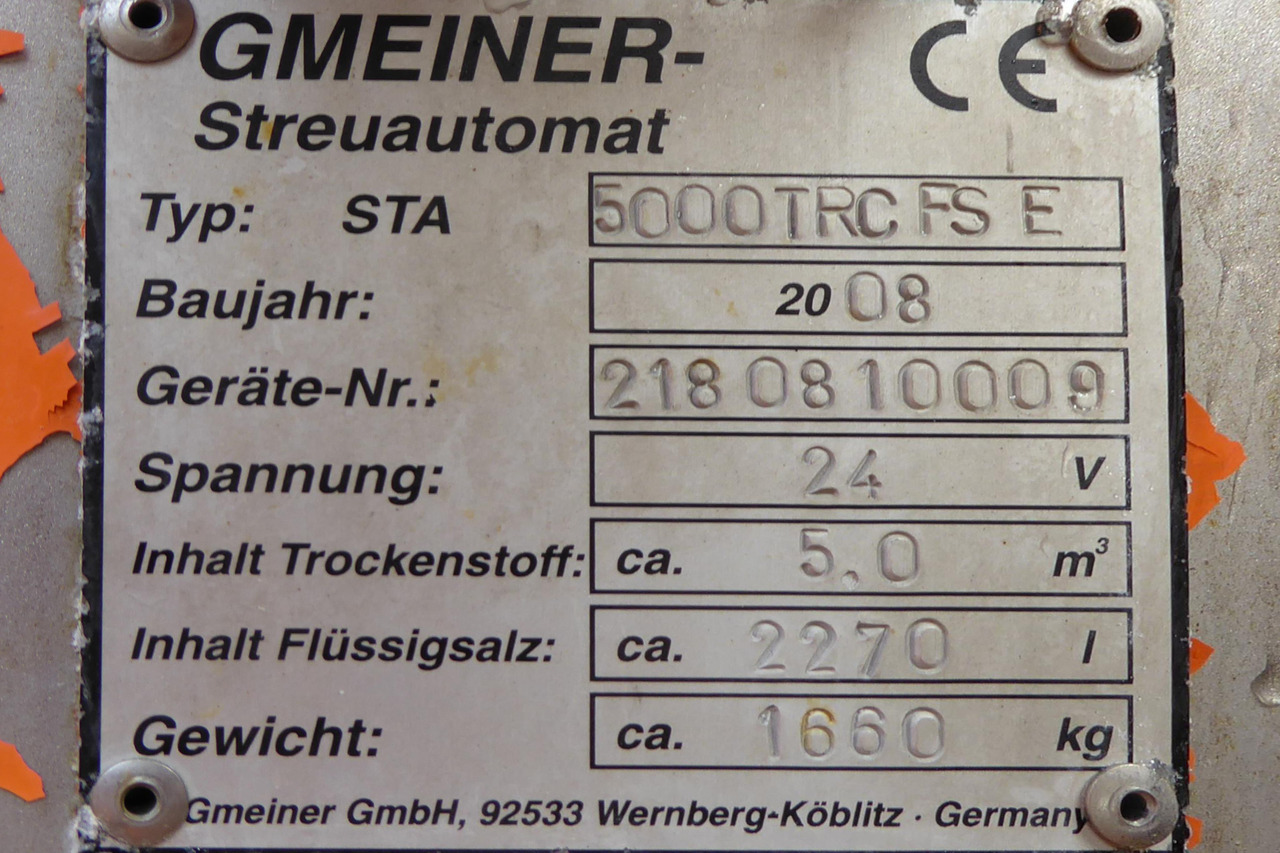 מפזר חול/ מלח עבור משאית הרמת וו KÜPPER-WEISSSER/GMEINER/BUCHER Feuchtsalzstreuer Salzstreuer Streuer auf Abrollgestell: תמונה 9 מפזר חול/ מלח עבור משאית הרמת וו KÜPPER-WEISSSER/GMEINER/BUCHER Feuchtsalzstreuer Salzstreuer Streuer auf Abrollgestell: תמונה 9