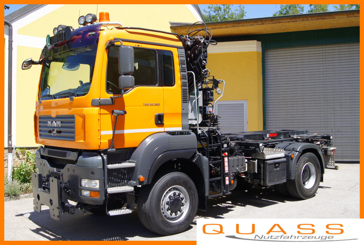 MAN TGA 18.360 BL 4x4/Euro 4/TÜV/HIAB 111/MULTILIFT/Winterdienst - משאית הרמת וו, משאית מנוף: תמונה 1 MAN TGA 18.360 BL 4x4/Euro 4/TÜV/HIAB 111/MULTILIFT/Winterdienst - משאית הרמת וו, משאית מנוף: תמונה 1