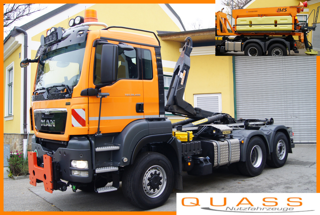MAN TGS 28.400 BL 6x4-4/TÜV/PALIFT/Winterdienst/Salzstreuer/Streuer/Schneepflug - משאית הרמת וו: תמונה 1 MAN TGS 28.400 BL 6x4-4/TÜV/PALIFT/Winterdienst/Salzstreuer/Streuer/Schneepflug - משאית הרמת וו: תמונה 1