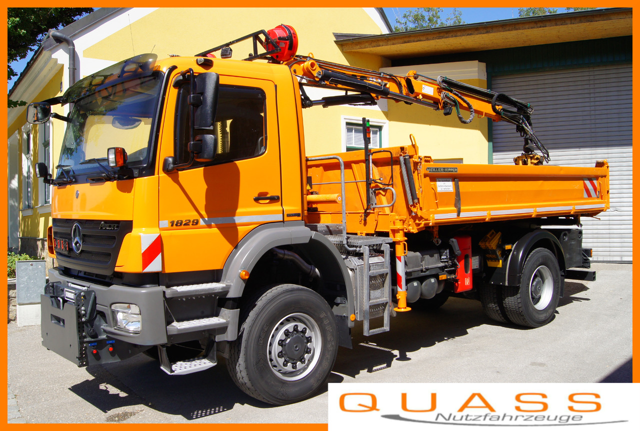 MERCEDES-BENZ AXOR 1829 4x4/EURO 5/ATLAS 65.2/MEILLER/Winterdienst - מזהיר, משאית מנוף: תמונה 1 MERCEDES-BENZ AXOR 1829 4x4/EURO 5/ATLAS 65.2/MEILLER/Winterdienst - מזהיר, משאית מנוף: תמונה 1