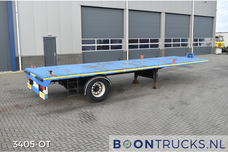 Schmitz Cargobull SKO 10 PLATTE BAK | TWISTLOCKS 20ft * L 900 cm * KENTEKEN LANGZAAM VERKEER - סמיטריילר צד נופל/ שטוח: תמונה 1 Schmitz Cargobull SKO 10 PLATTE BAK | TWISTLOCKS 20ft * L 900 cm * KENTEKEN LANGZAAM VERKEER - סמיטריילר צד נופל/ שטוח: תמונה 1