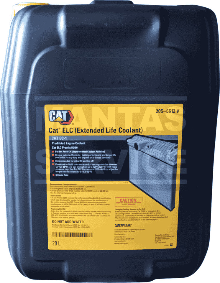 CATERPILLAR COOLANT EXTENDED LIFE 50/50 PREMIX 20L 205-6612 - מערכת קירור עבור מכונת בנייה: תמונה 1 CATERPILLAR COOLANT EXTENDED LIFE 50/50 PREMIX 20L 205-6612 - מערכת קירור עבור מכונת בנייה: תמונה 1