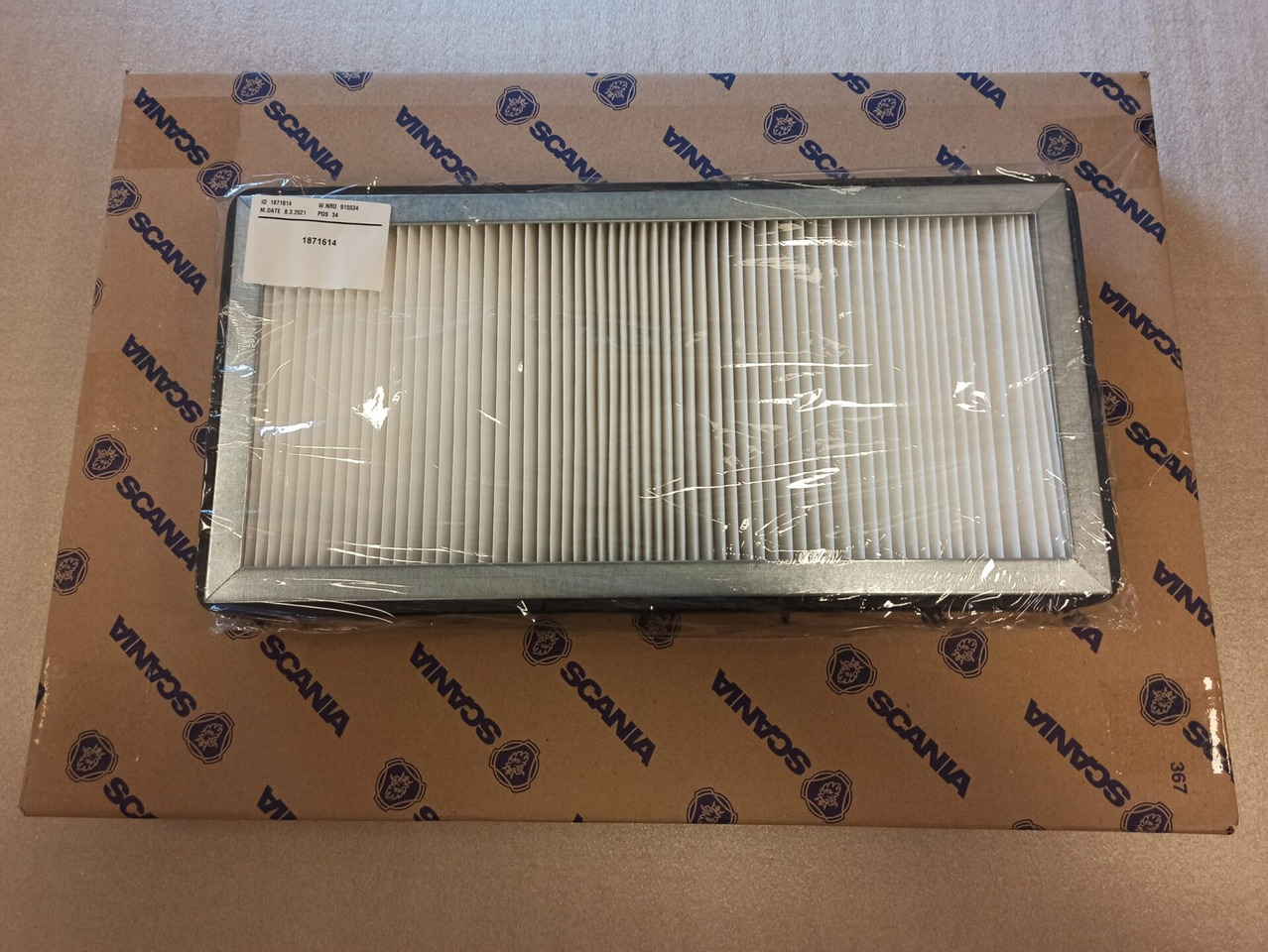 SCANIA AIR FILTER - 1871614 - מסנן תא נוסעים עבור משאית: תמונה 1 SCANIA AIR FILTER - 1871614 - מסנן תא נוסעים עבור משאית: תמונה 1