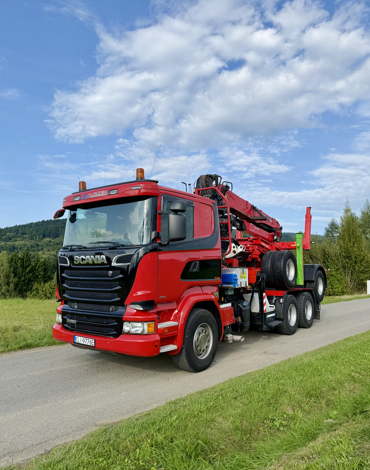 SCANIA R580 - משאית עץ, משאית מנוף: תמונה 1 SCANIA R580 - משאית עץ, משאית מנוף: תמונה 1
