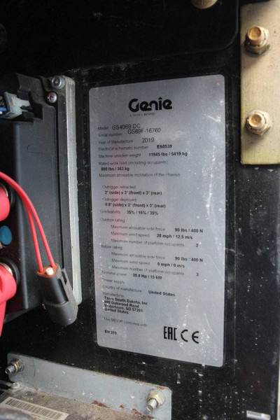 מעלית מספריים Genie GS-4069DC: תמונה 17