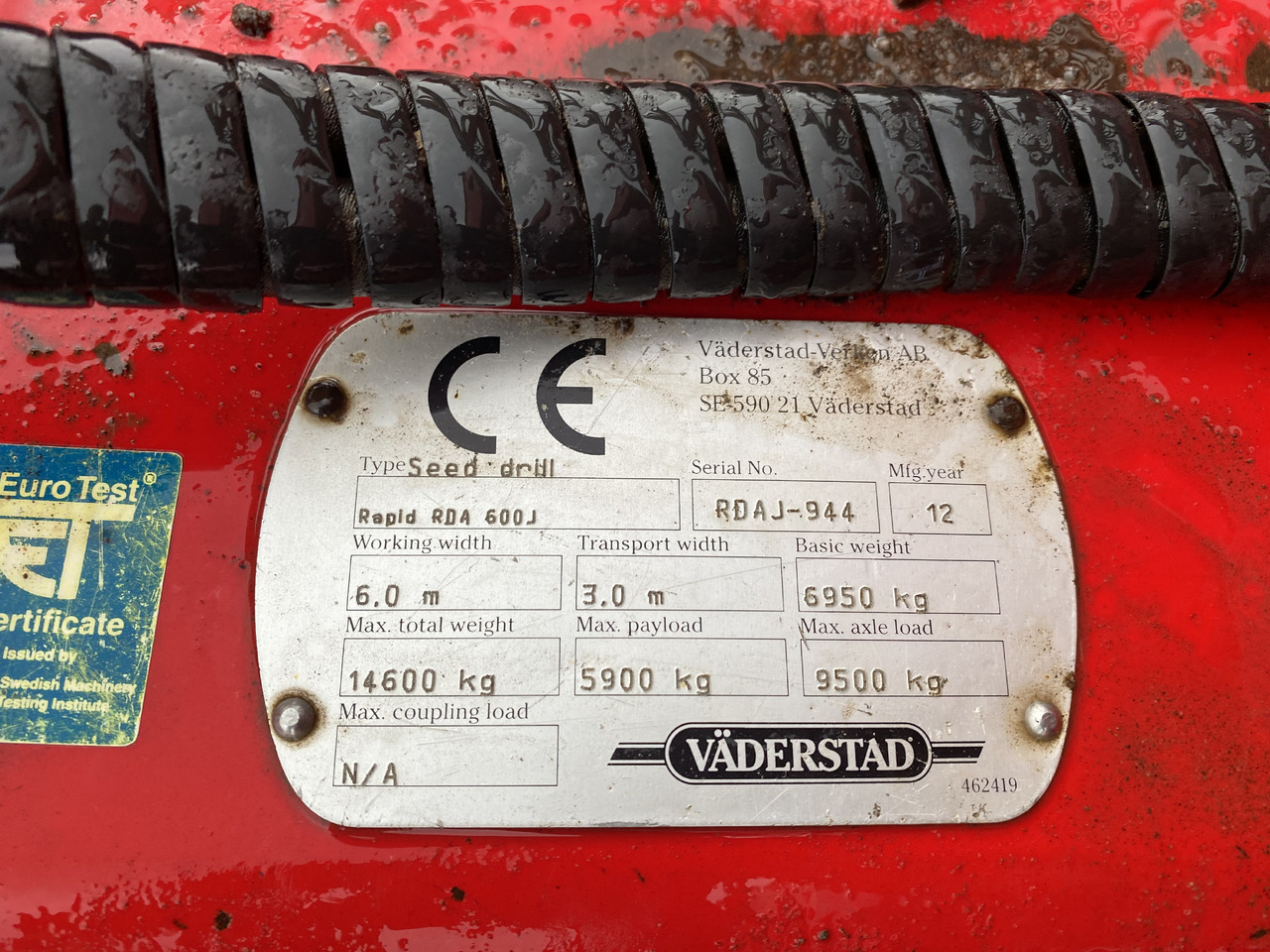 VÄDERSTAD Rapid A600J - מקדחת זרעים: תמונה 5 VÄDERSTAD Rapid A600J - מקדחת זרעים: תמונה 5