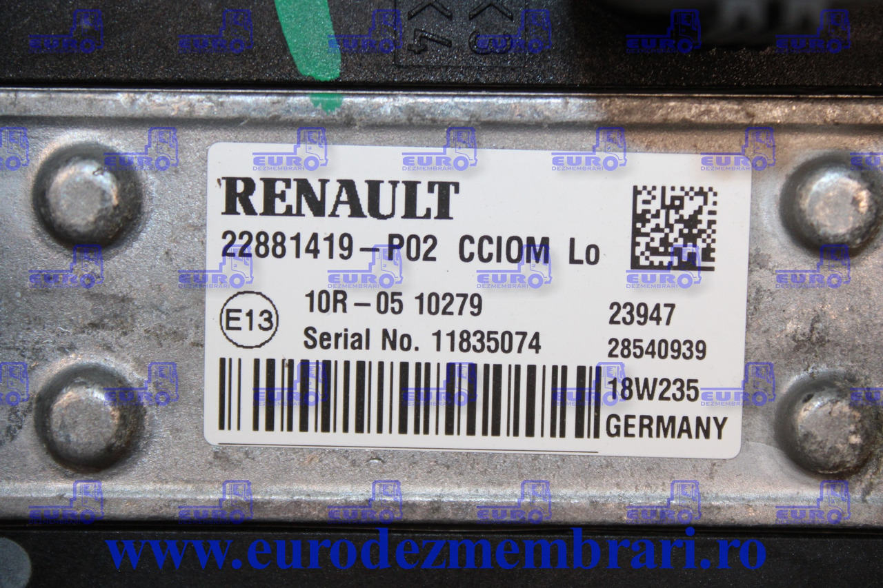CALCULATOR CCIOM RENAULT T 22881419 - ECU עבור משאית: תמונה 2 CALCULATOR CCIOM RENAULT T 22881419 - ECU עבור משאית: תמונה 2