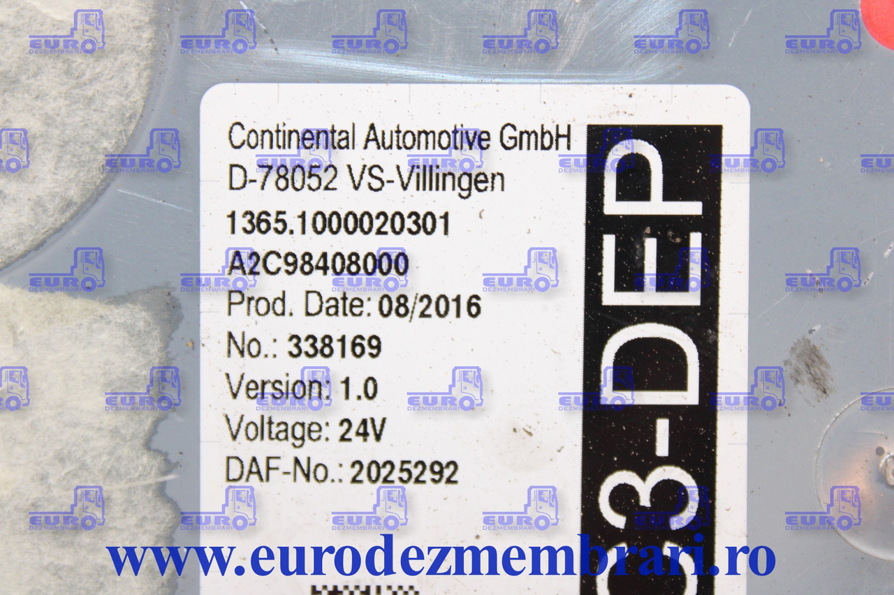 CALCULATOR VIC3-DEP DAF XF106 2025292 - ECU עבור משאית: תמונה 2 CALCULATOR VIC3-DEP DAF XF106 2025292 - ECU עבור משאית: תמונה 2