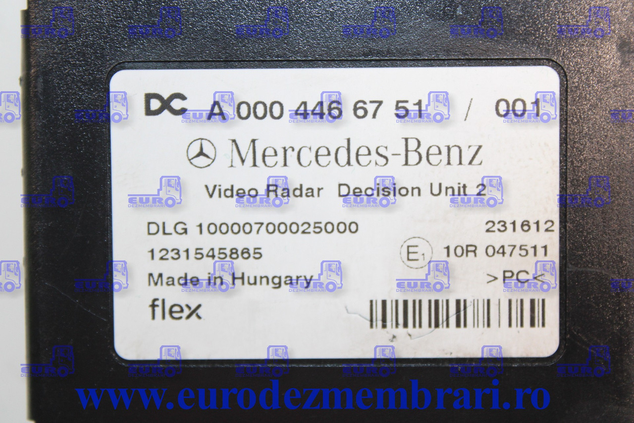 CALCULATOR VIDEO RADAR MERCEDES ACTROS MP5 A0004466751 - ECU עבור משאית: תמונה 3 CALCULATOR VIDEO RADAR MERCEDES ACTROS MP5 A0004466751 - ECU עבור משאית: תמונה 3