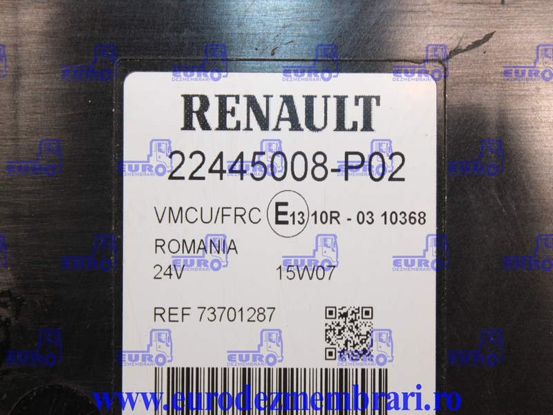 CALCULATOR VMCU RENAULT T 22445005, 22445008, 22777547, 23006079, 21936559 - ECU עבור משאית: תמונה 4 CALCULATOR VMCU RENAULT T 22445005, 22445008, 22777547, 23006079, 21936559 - ECU עבור משאית: תמונה 4
