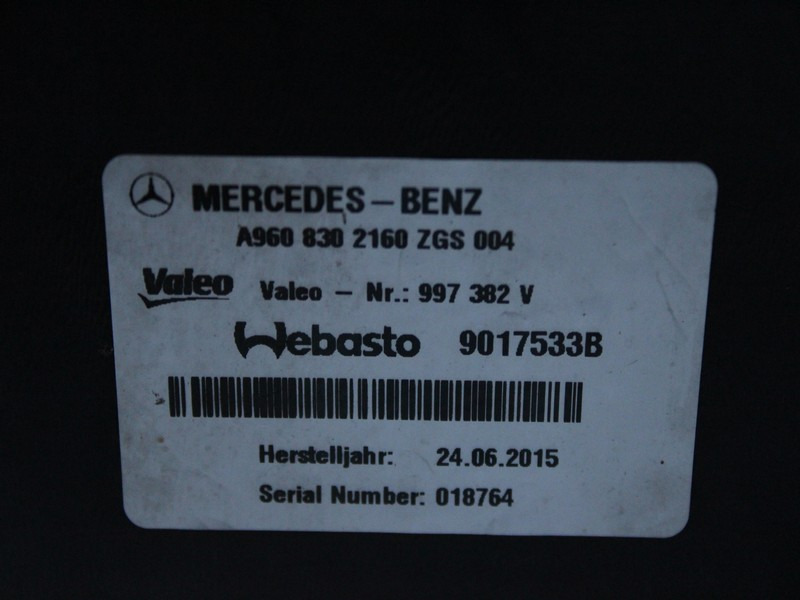 CLIMA STATIONARE MERCEDES ACTROS MP4 A9608302160 - חלק מזגן עבור משאית: תמונה 3 CLIMA STATIONARE MERCEDES ACTROS MP4 A9608302160 - חלק מזגן עבור משאית: תמונה 3