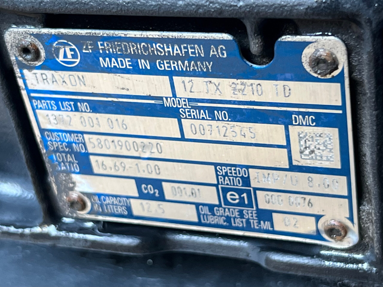 CUTIE DE VITEZE TRAXON FARA INTARDER IVECO 12TX 2210 TD R=16,69-1,00 5801900220 - תיבת הילוכים עבור משאית: תמונה 3 CUTIE DE VITEZE TRAXON FARA INTARDER IVECO 12TX 2210 TD R=16,69-1,00 5801900220 - תיבת הילוכים עבור משאית: תמונה 3