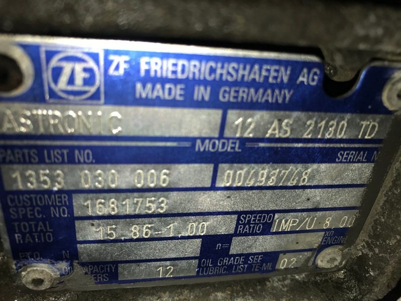 CUTIE DE VITEZE ZF 12 AS 2130 TD R=15,86-1,00 - תיבת הילוכים עבור משאית: תמונה 3 CUTIE DE VITEZE ZF 12 AS 2130 TD R=15,86-1,00 - תיבת הילוכים עבור משאית: תמונה 3