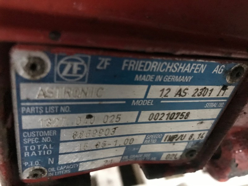 CUTIE DE VITEZE ZF 12 AS 2301 IT R=15,86-1,00 - תיבת הילוכים עבור משאית: תמונה 3 CUTIE DE VITEZE ZF 12 AS 2301 IT R=15,86-1,00 - תיבת הילוכים עבור משאית: תמונה 3