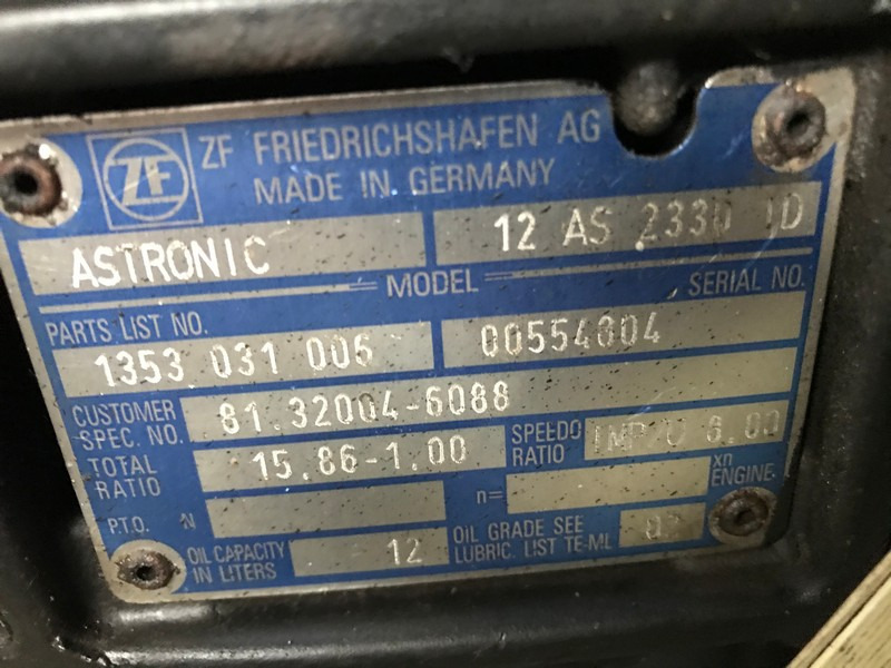 CUTIE DE VITEZE ZF 12 AS 2330 TD R=15,86-1,00 - תיבת הילוכים עבור משאית: תמונה 3 CUTIE DE VITEZE ZF 12 AS 2330 TD R=15,86-1,00 - תיבת הילוכים עבור משאית: תמונה 3