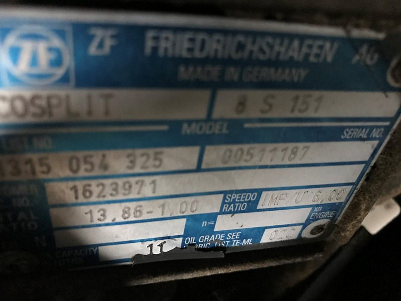 CUTIE DE VITEZE ZF 8 S 151 R=13,86-1,00 - תיבת הילוכים עבור משאית: תמונה 3 CUTIE DE VITEZE ZF 8 S 151 R=13,86-1,00 - תיבת הילוכים עבור משאית: תמונה 3