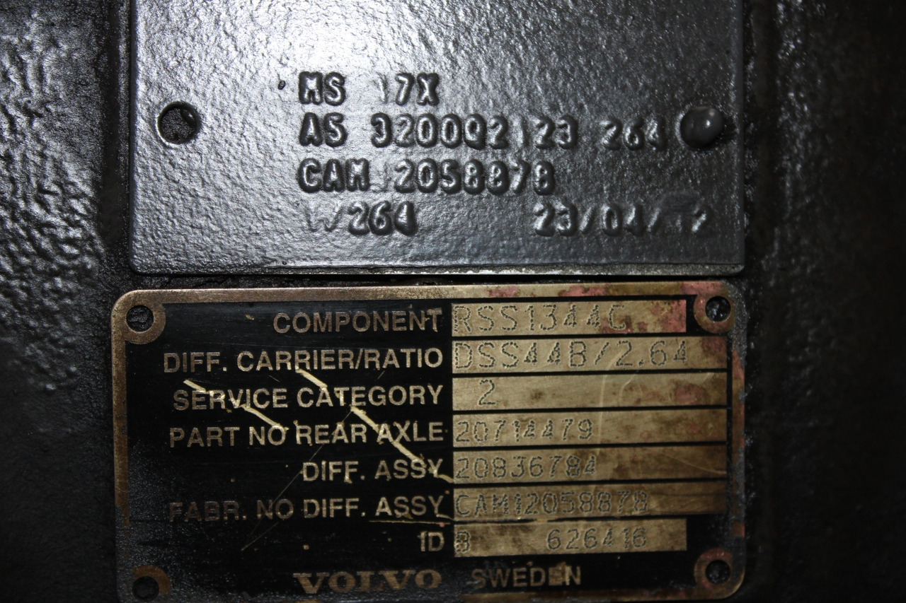 DIFERENTIAL VOLVO MS 17X RSS1344C R=2,85 20836784 - הילוך דיפרנציאלי עבור משאית: תמונה 3 DIFERENTIAL VOLVO MS 17X RSS1344C R=2,85 20836784 - הילוך דיפרנציאלי עבור משאית: תמונה 3