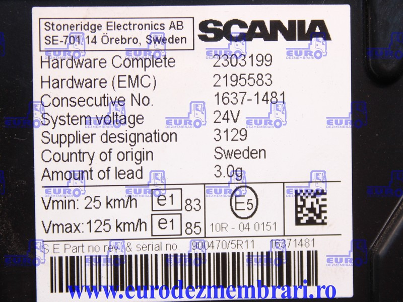 ELEMENT BORD CEAS BORD SCANIA 2627466, 2491744, 2303199, 2195583 - לוח מחוונים עבור משאית: תמונה 2 ELEMENT BORD CEAS BORD SCANIA 2627466, 2491744, 2303199, 2195583 - לוח מחוונים עבור משאית: תמונה 2