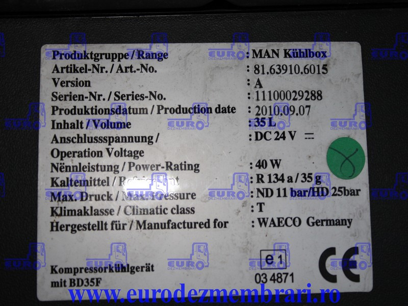FRIGIDER MAN TGA TGX 81.63910.6015, 81.63910.6022, 81.63910.6024, 81.63910.6032 - תא ופנים הרכב עבור משאית: תמונה 3 FRIGIDER MAN TGA TGX 81.63910.6015, 81.63910.6022, 81.63910.6024, 81.63910.6032 - תא ופנים הרכב עבור משאית: תמונה 3