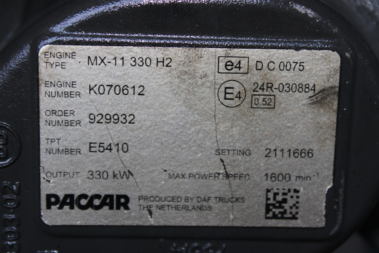 MOTOR DAF MX-11 330 H2 450CP EURO 6 2111666 - מנוע עבור משאית: תמונה 5 MOTOR DAF MX-11 330 H2 450CP EURO 6 2111666 - מנוע עבור משאית: תמונה 5