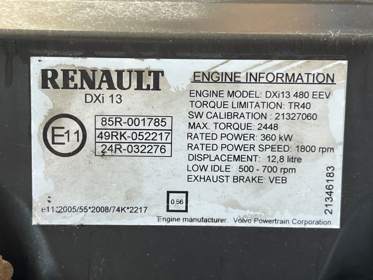 MOTOR RENAULT MAGNUM DXI 13 480CP 21386183 - מנוע עבור משאית: תמונה 5 MOTOR RENAULT MAGNUM DXI 13 480CP 21386183 - מנוע עבור משאית: תמונה 5