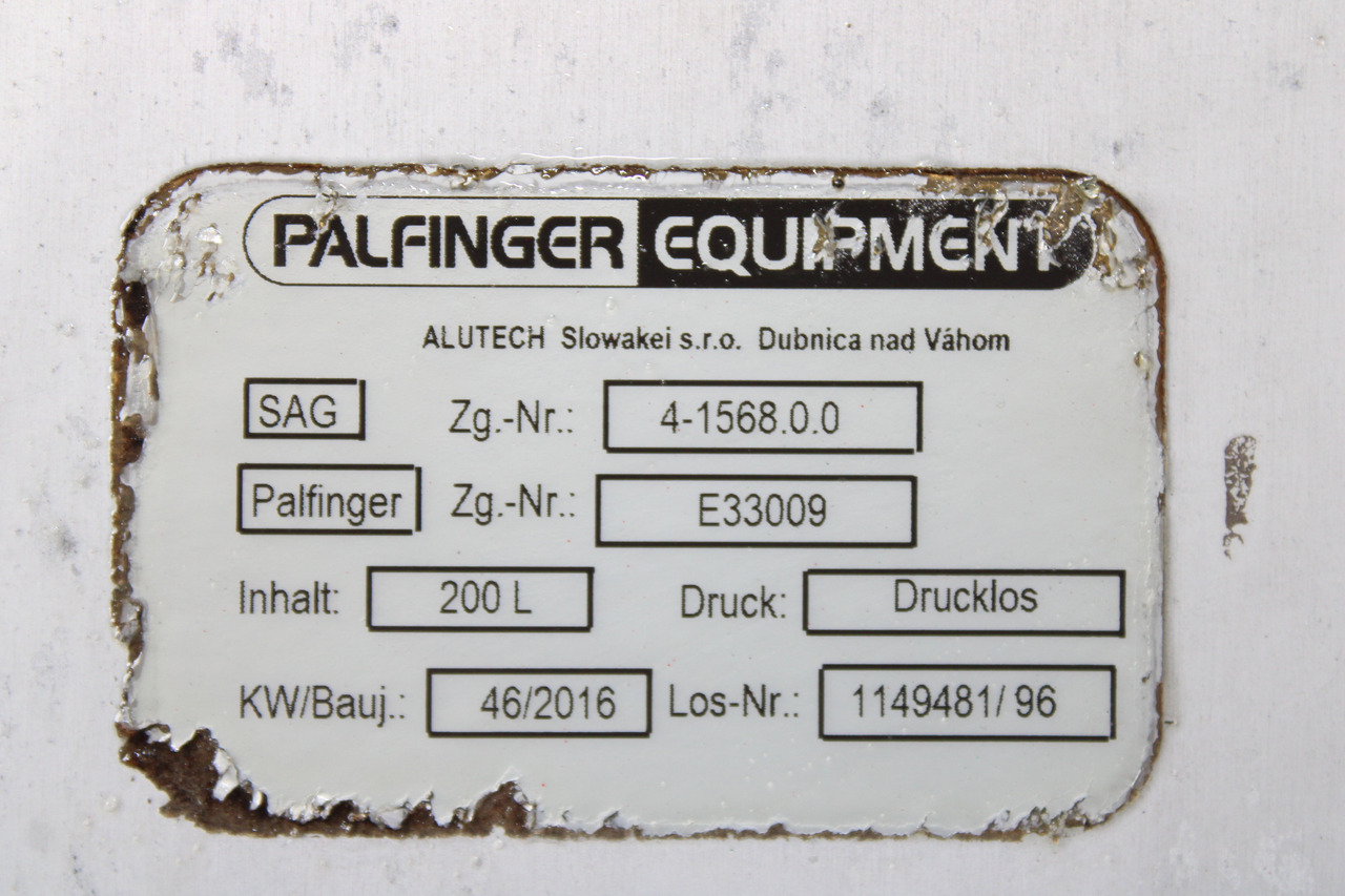 REZERVOR ULEI HIDRAULIC 200L PALFINGER E33009 - מכל הידרולי עבור משאית: תמונה 4 REZERVOR ULEI HIDRAULIC 200L PALFINGER E33009 - מכל הידרולי עבור משאית: תמונה 4