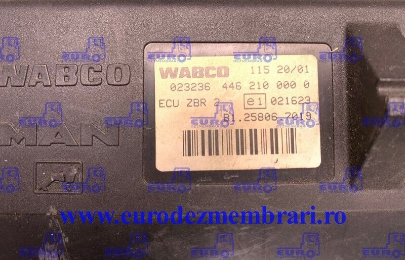 WABCO ZBR2 81.25806.7019, 4462100000 MAN - ECU עבור משאית: תמונה 1 WABCO ZBR2 81.25806.7019, 4462100000 MAN - ECU עבור משאית: תמונה 1