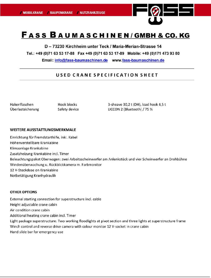 עגורן נייד Liebherr LTC 1050-3.1 | VarioBase | Telematik: תמונה 16