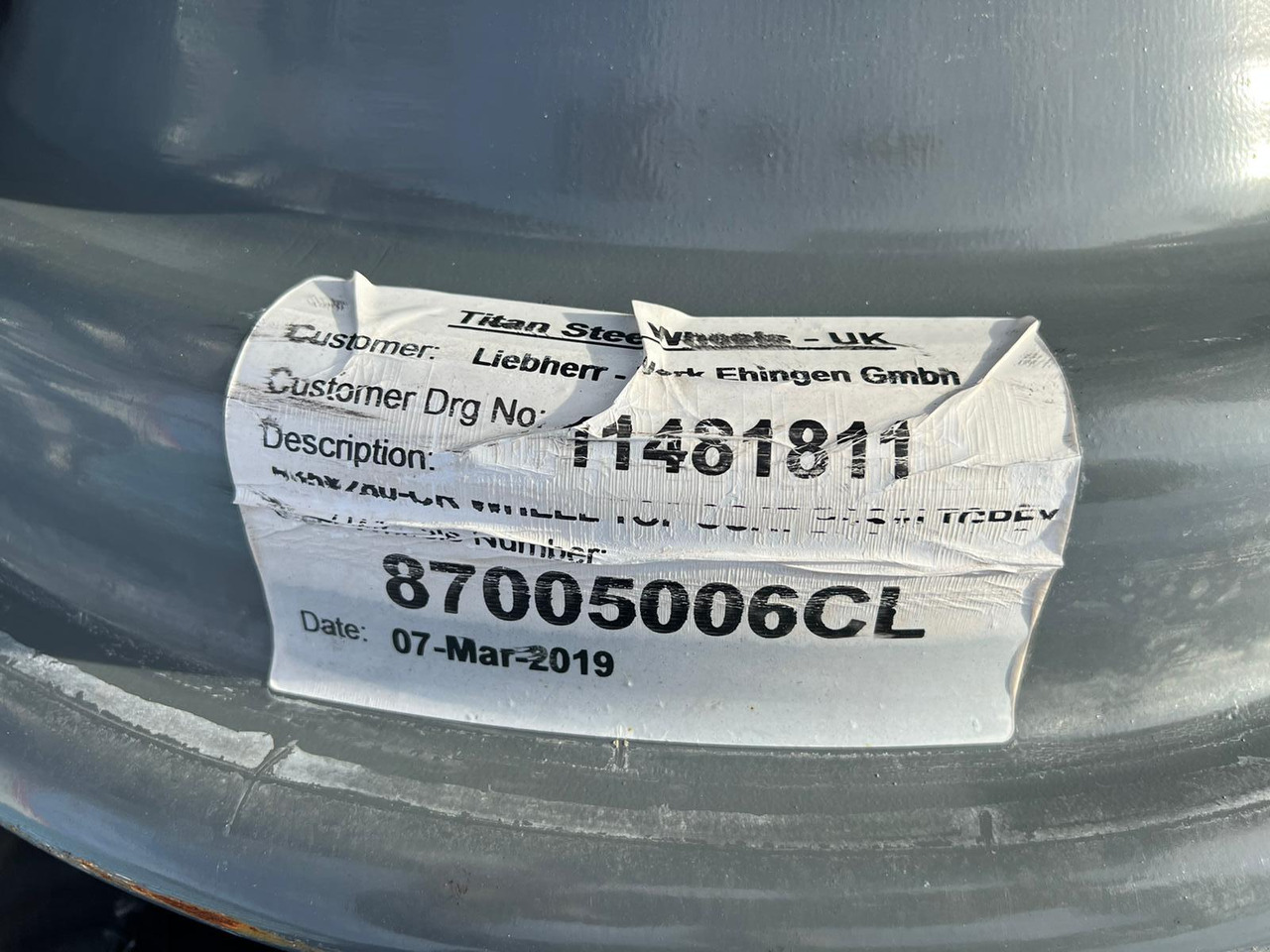 Liebherr Zubehör = Stahlfelgen für LTM Mobilkräne ab Baujahr 2016 - Typ 25-11.00/1,7 - עגורן נייד: תמונה 5 Liebherr Zubehör = Stahlfelgen für LTM Mobilkräne ab Baujahr 2016 - Typ 25-11.00/1,7 - עגורן נייד: תמונה 5