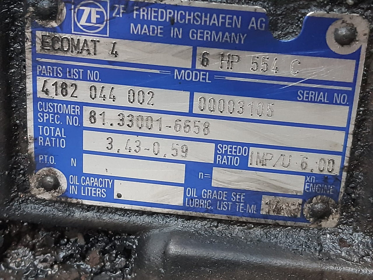 ZF 6 HP 554 C - תיבת הילוכים עבור אוטובוס עירוני: תמונה 1 ZF 6 HP 554 C - תיבת הילוכים עבור אוטובוס עירוני: תמונה 1