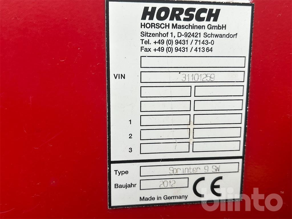 Horsch Sprinter 9 SW (2012) - מקדחת זריעה משולבת: תמונה 5 Horsch Sprinter 9 SW (2012) - מקדחת זריעה משולבת: תמונה 5