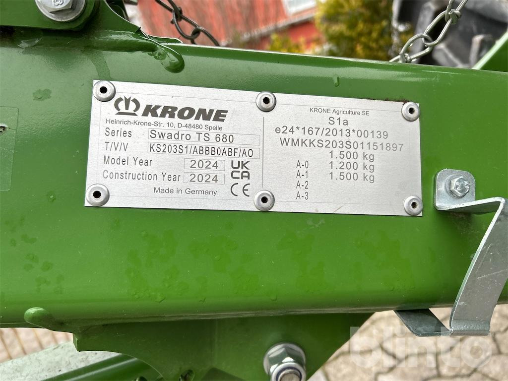 KRONE Swadro TS 680 (2024) - גורף/ מגרפה: תמונה 5 KRONE Swadro TS 680 (2024) - גורף/ מגרפה: תמונה 5
