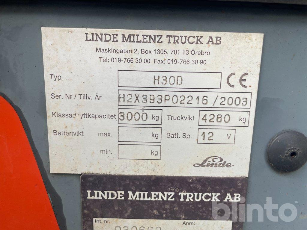 Linde H30D - מלגזה: תמונה 5 Linde H30D - מלגזה: תמונה 5