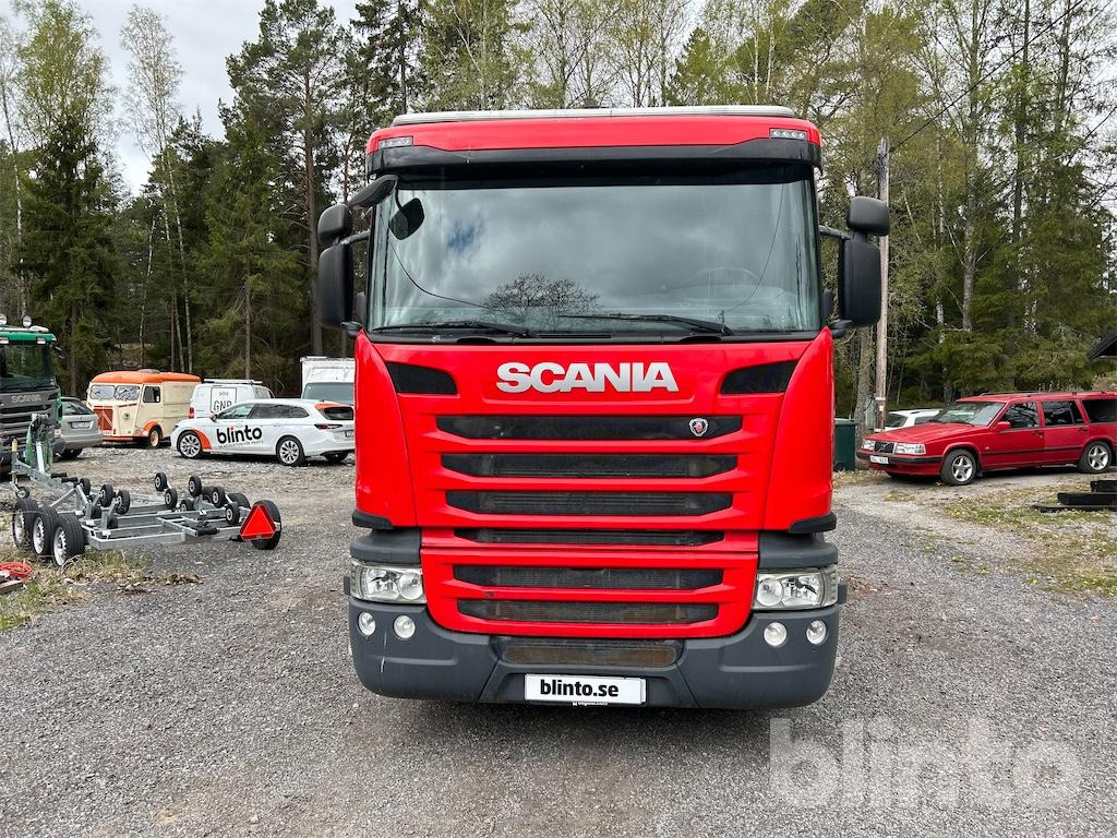 SCANIA G450 med kran och flak - משאית גרירה: תמונה 2 SCANIA G450 med kran och flak - משאית גרירה: תמונה 2
