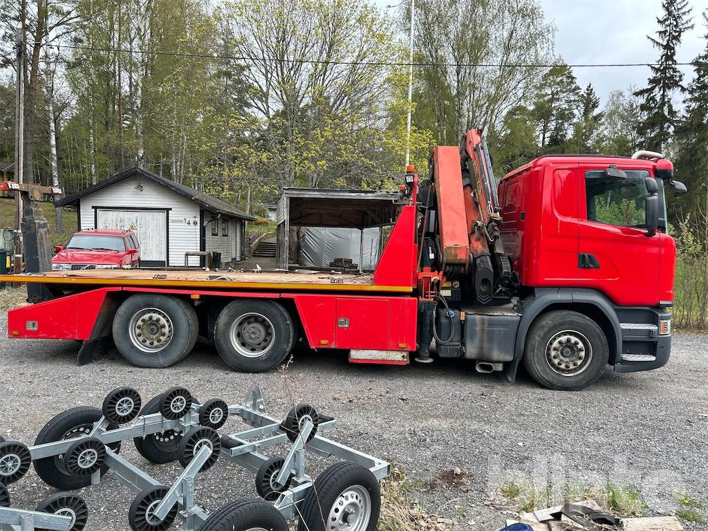 SCANIA G450 med kran och flak - משאית גרירה: תמונה 4 SCANIA G450 med kran och flak - משאית גרירה: תמונה 4