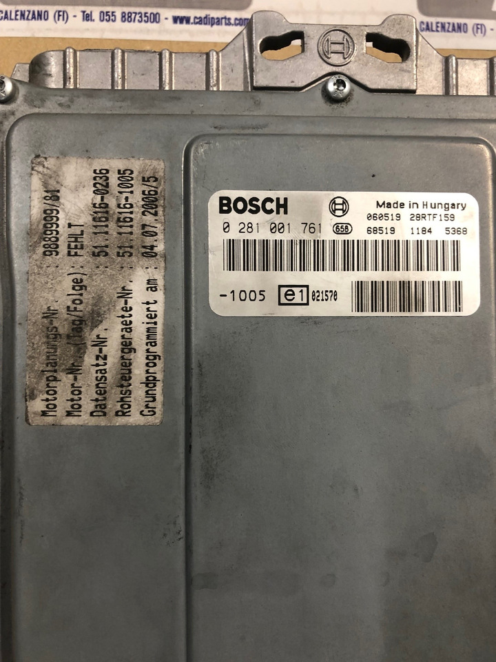 CENTRALINA EDC - RIF. BOSCH 0281001761 - RIF. MAN 51116167177 - ECU: תמונה 2 CENTRALINA EDC - RIF. BOSCH 0281001761 - RIF. MAN 51116167177 - ECU: תמונה 2