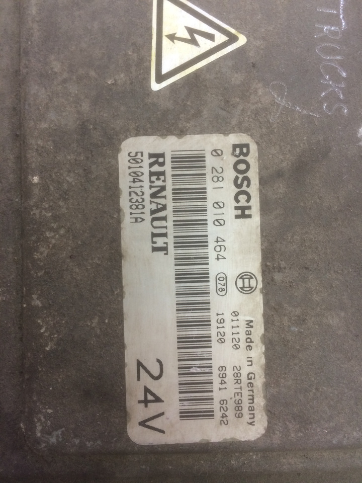 CENTRALINA MOTORE EDC - RENAULT PREMIUM - RIF. RENAULT 5010412381A - RIF. BOSCH 0281010464 - ECU: תמונה 2 CENTRALINA MOTORE EDC - RENAULT PREMIUM - RIF. RENAULT 5010412381A - RIF. BOSCH 0281010464 - ECU: תמונה 2