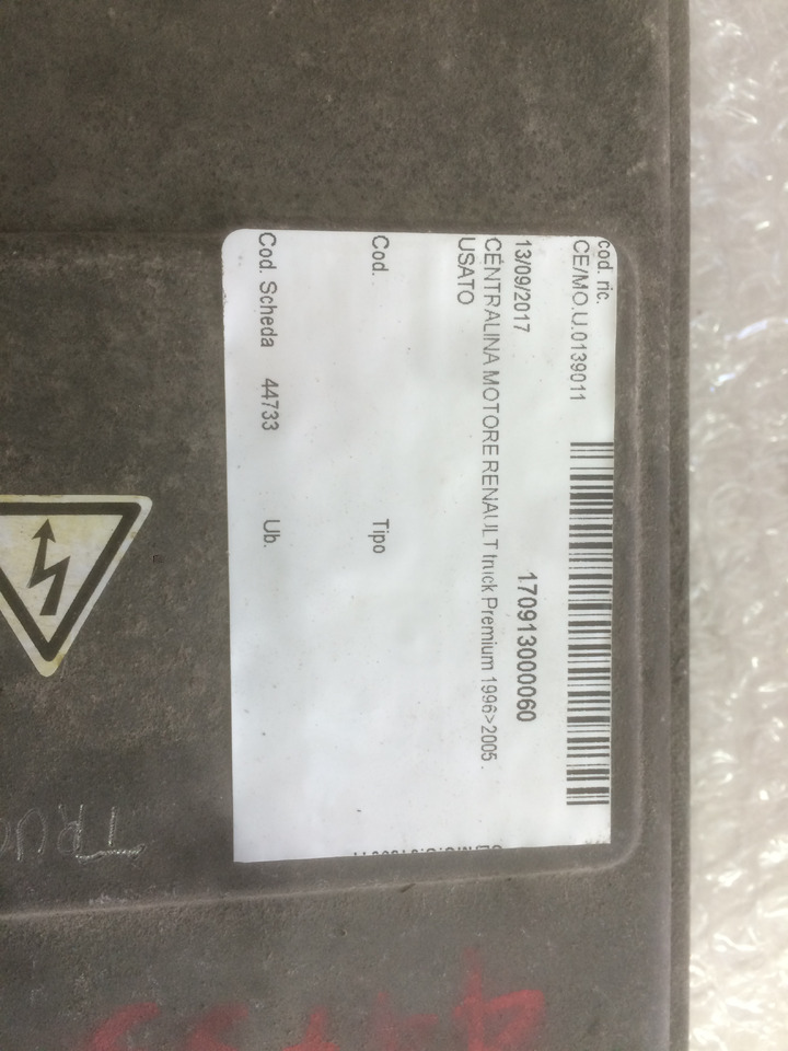 CENTRALINA MOTORE EDC - RENAULT PREMIUM - RIF. RENAULT 5010412381A - RIF. BOSCH 0281010464 - ECU: תמונה 3 CENTRALINA MOTORE EDC - RENAULT PREMIUM - RIF. RENAULT 5010412381A - RIF. BOSCH 0281010464 - ECU: תמונה 3