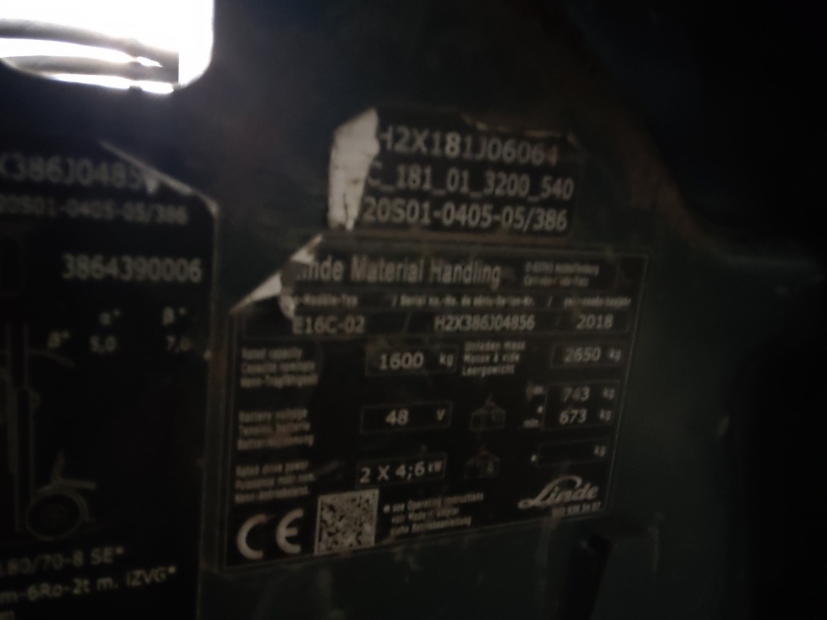 Linde E16C-02 - מלגזה חשמלית: תמונה 5 Linde E16C-02 - מלגזה חשמלית: תמונה 5