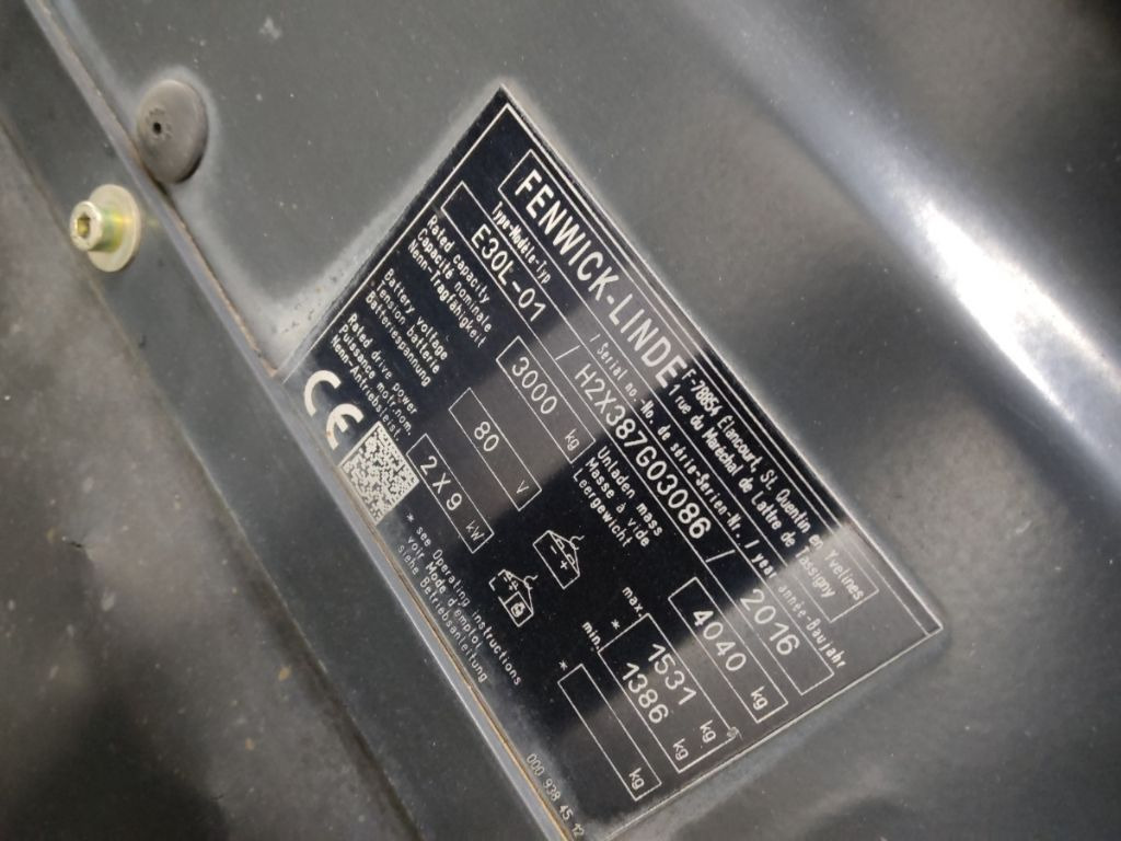 Linde E30L-01 - מלגזה חשמלית: תמונה 5 Linde E30L-01 - מלגזה חשמלית: תמונה 5