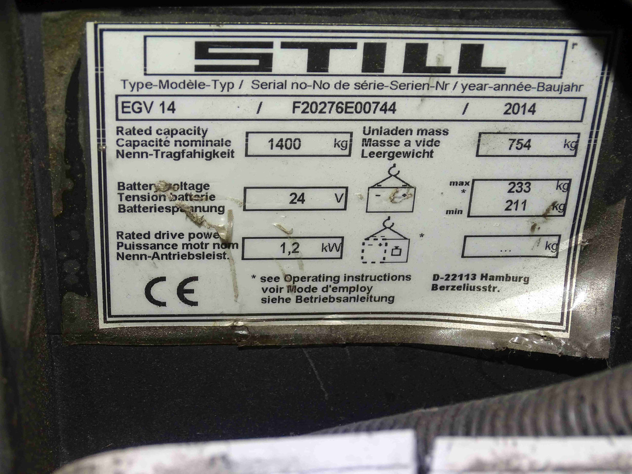 Still EGV14/1000MM - מערים: תמונה 5 Still EGV14/1000MM - מערים: תמונה 5