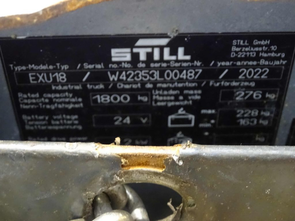 Still EXU18 - משאית משטחים: תמונה 5 Still EXU18 - משאית משטחים: תמונה 5
