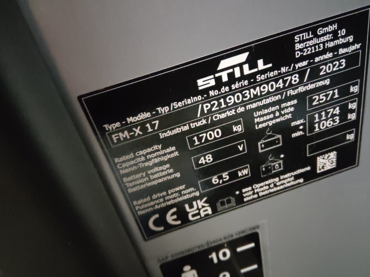 Still FM-X17 - משאית הגעה: תמונה 5 Still FM-X17 - משאית הגעה: תמונה 5